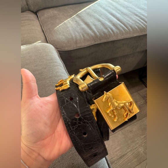 Streets Ahead Black and Gold Horse Belt - Picture 15 of 16